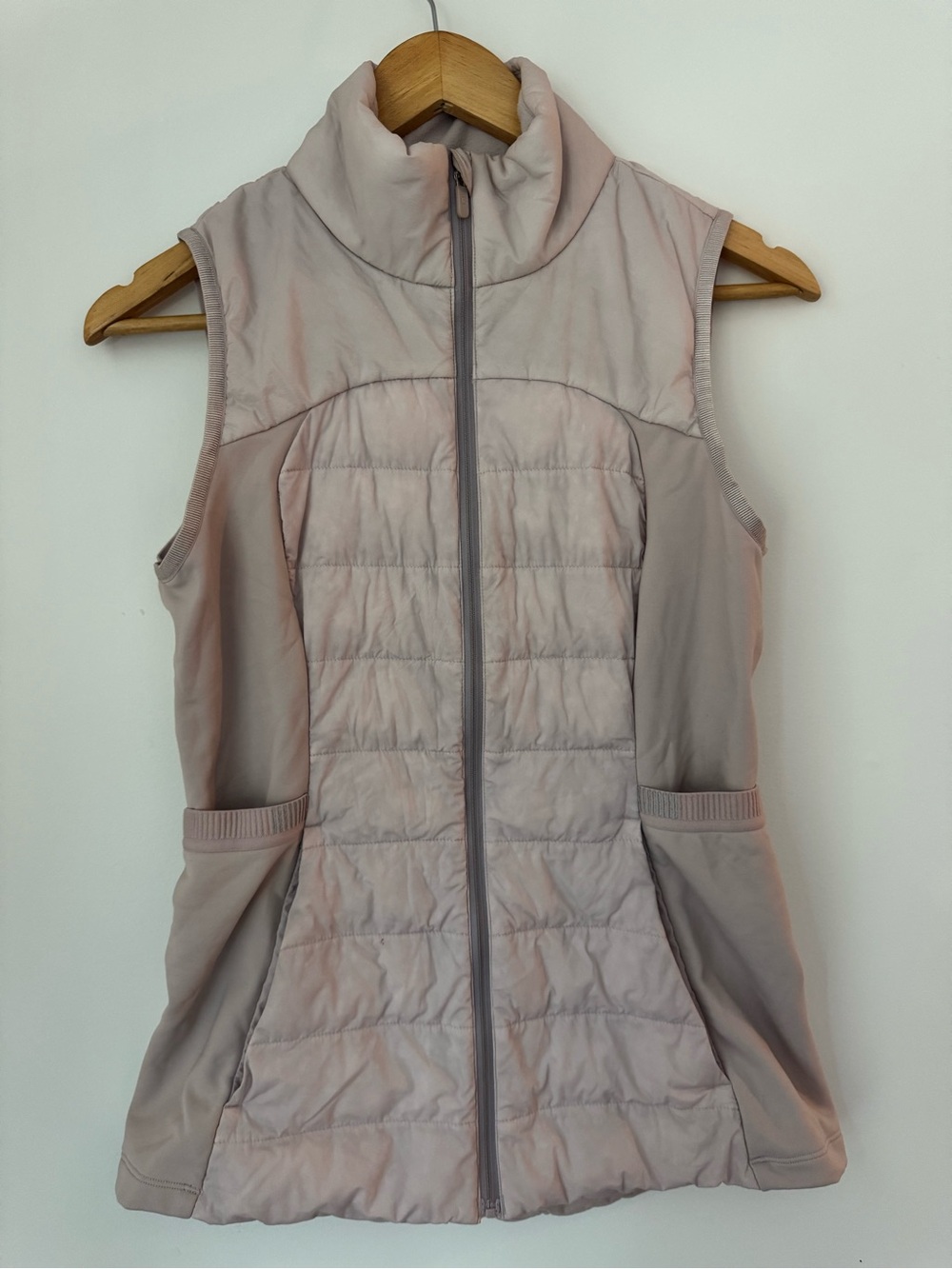 Lululemon Another Mile Vest Porcelain Pink Quilted Running Puffer Size 6